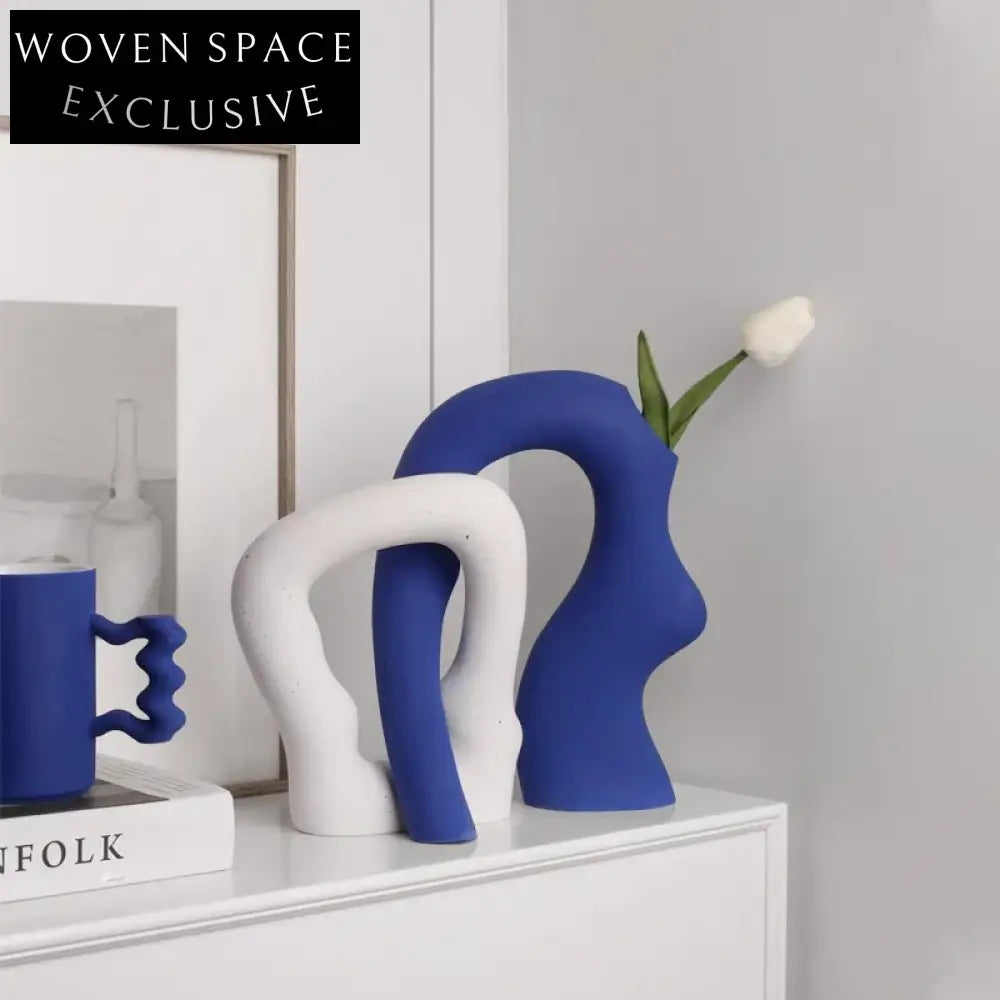 Modern Irregular Minimalist Ceramic Entry Living Room Vase