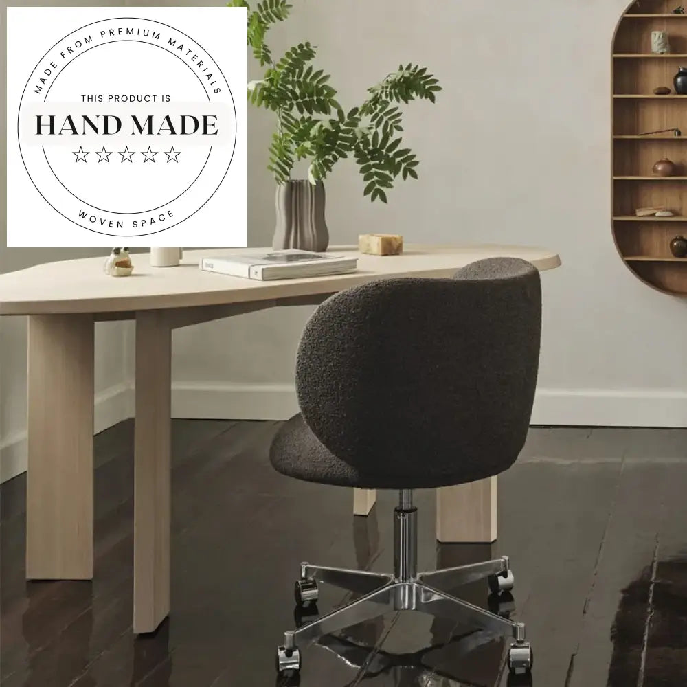 Modern Irregular Nut Brown Wooden Executive Writing Computer Gaming Desk