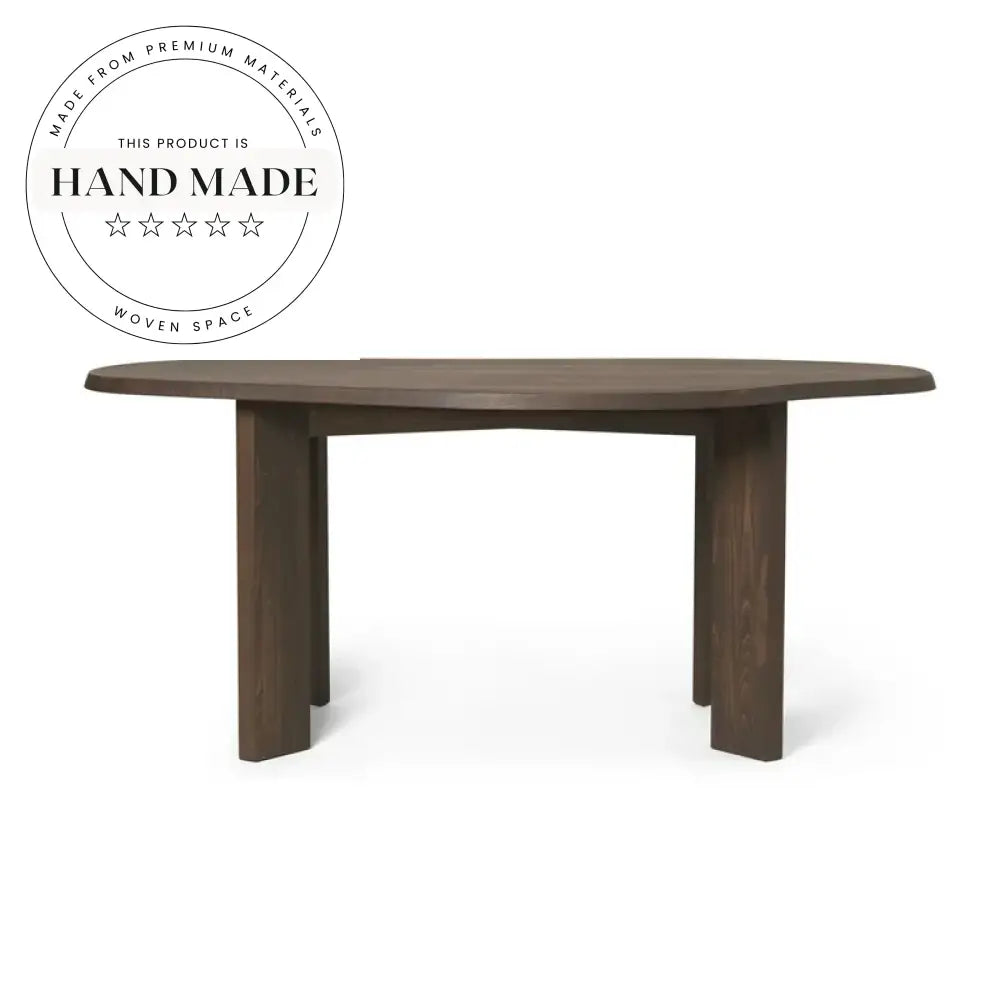 Modern Irregular Nut Brown Wooden Executive Writing Computer Gaming Desk