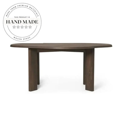 Modern Irregular Nut Brown Wooden Executive Writing Computer Gaming Desk