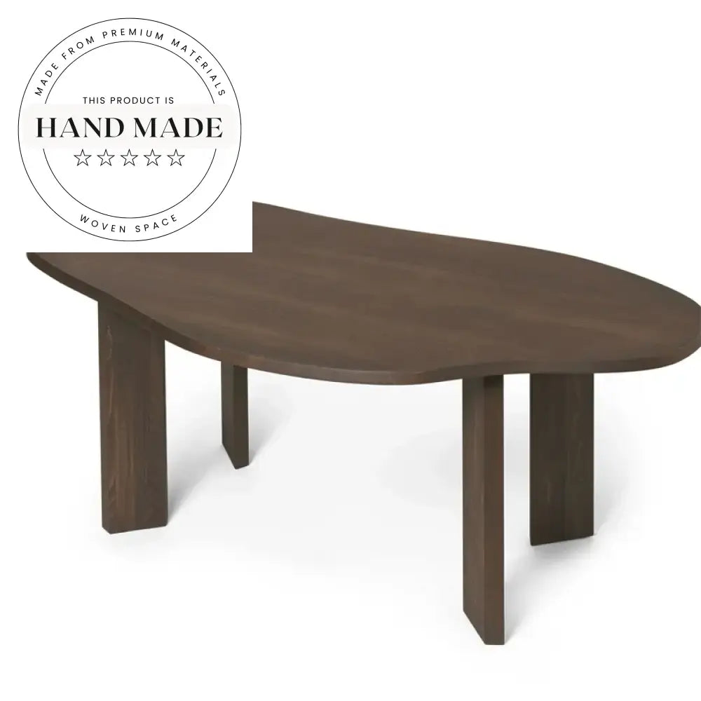 Modern Irregular Nut Brown Wooden Executive Writing Computer Gaming Desk