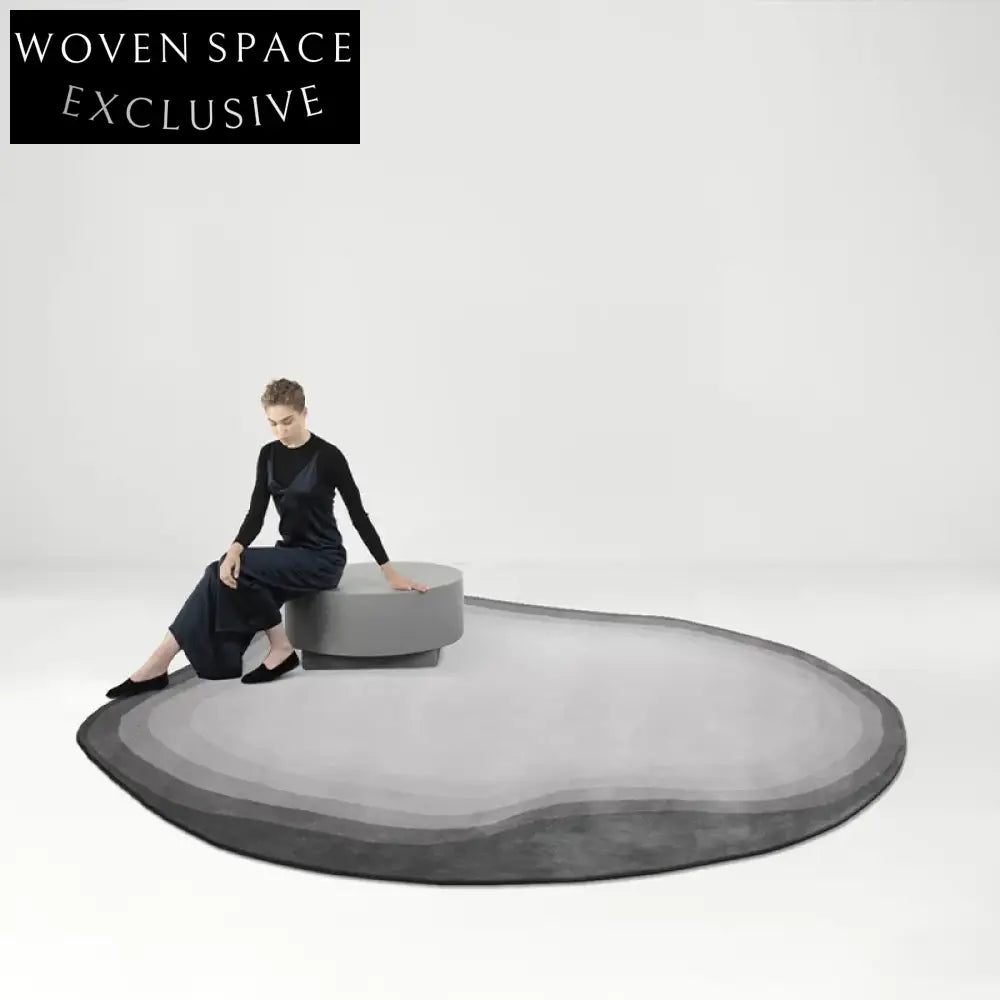 Modern Irregular Polyester Area Rug for Living Room, Bedroom Rug