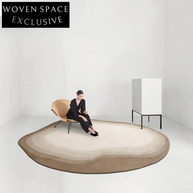 Modern Irregular Polyester Area Rug for Living Room, Bedroom Rug