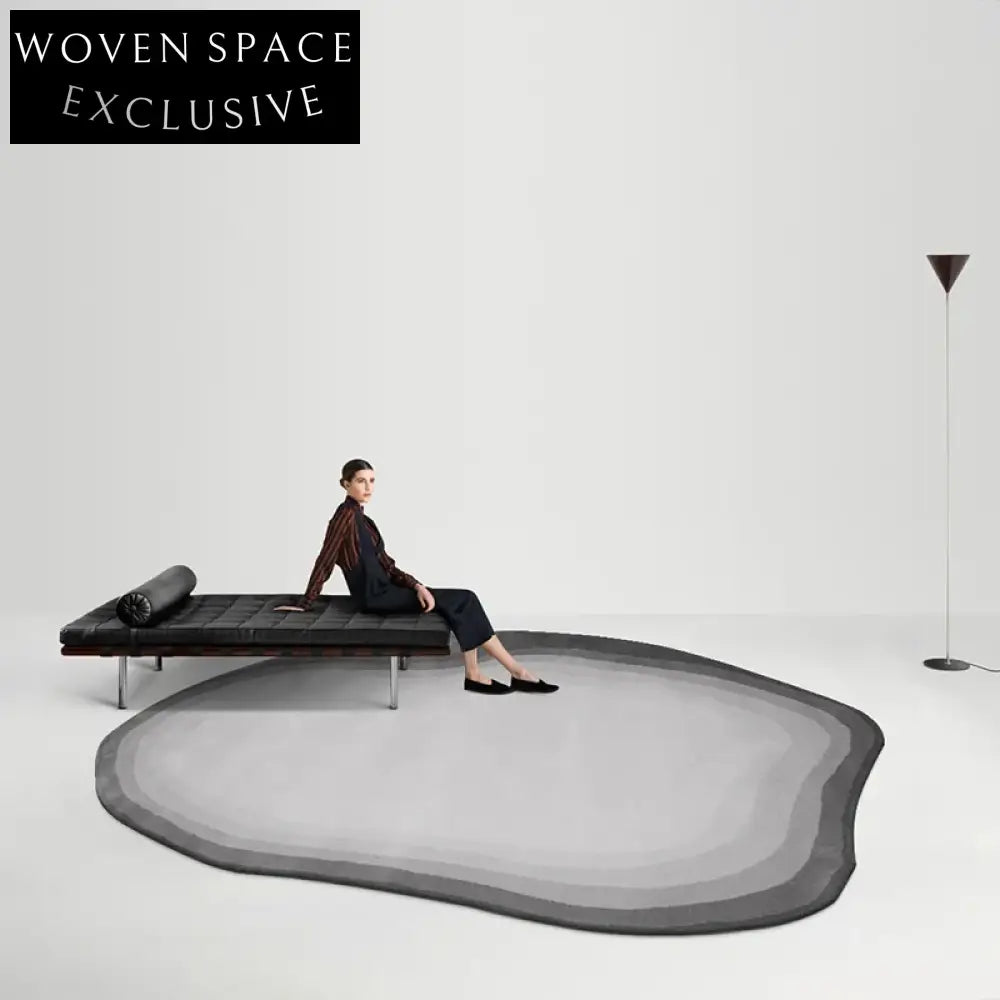 Modern Irregular Polyester Area Rug for Living Room, Bedroom Rug