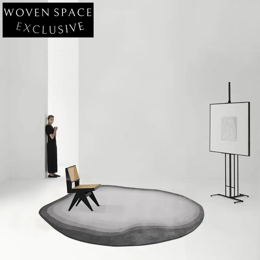 Modern Irregular Polyester Area Rug for Living Room, Bedroom Rug