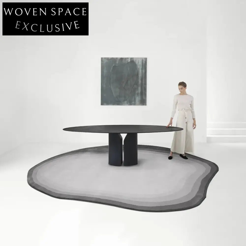 Modern Irregular Polyester Area Rug for Living Room, Bedroom Rug