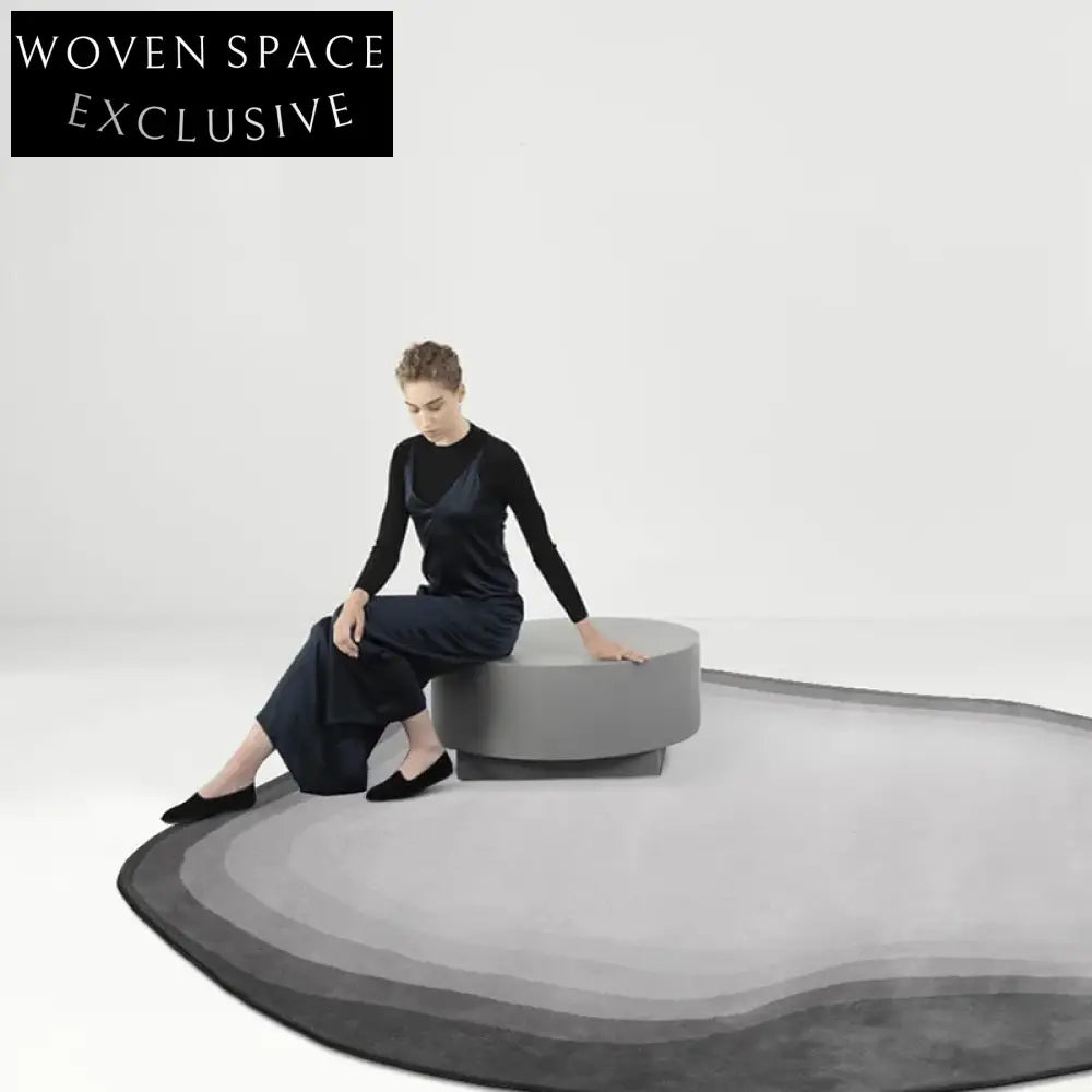 Modern Irregular Polyester Area Rug for Living Room, Bedroom Rug