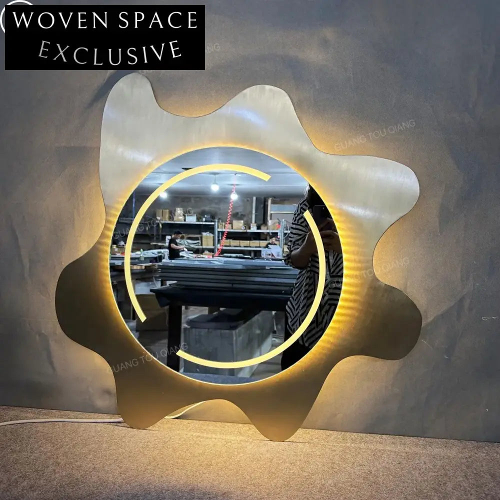 Modern Irregular Shape LED Backlit Bathroom Vanity Wall Mirror