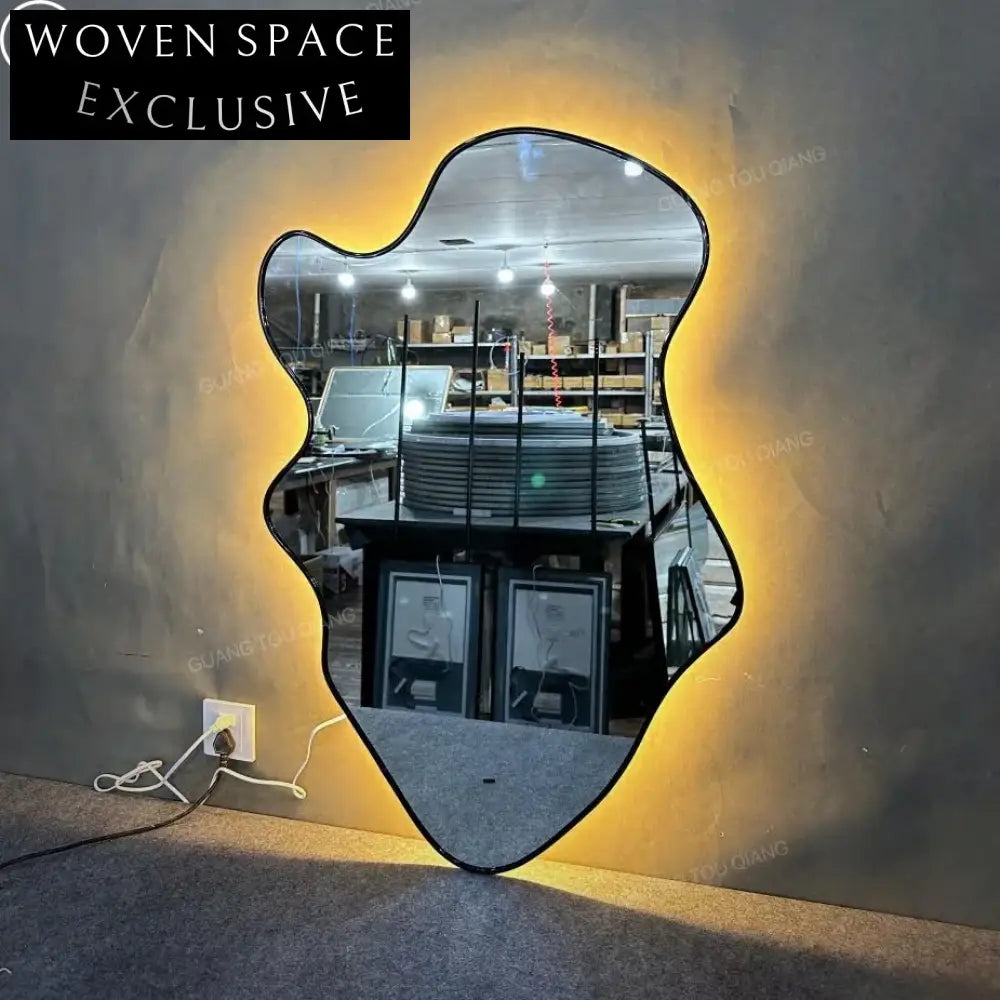 Modern Irregular Shape LED Backlit Bathroom Vanity Wall Mirror