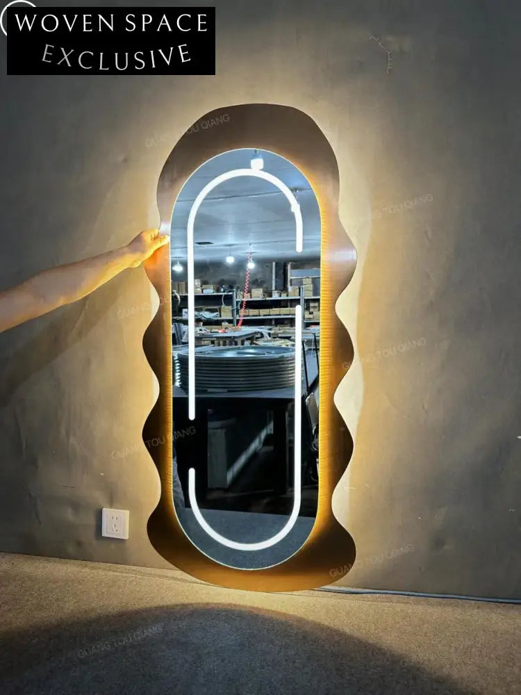 Modern Irregular Shape LED Backlit Bathroom Vanity Wall Mirror