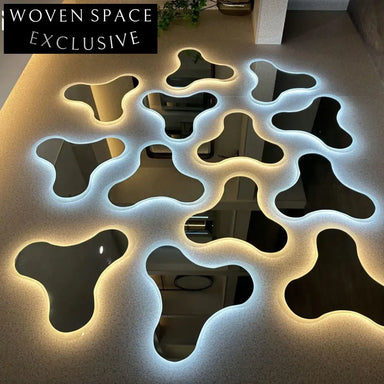 Modern Irregular Shape LED Backlit Bathroom Vanity Wall Mirror