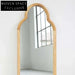 Modern Irregular Shape Wood Edge Full Length Floor Mirror for Home Decor