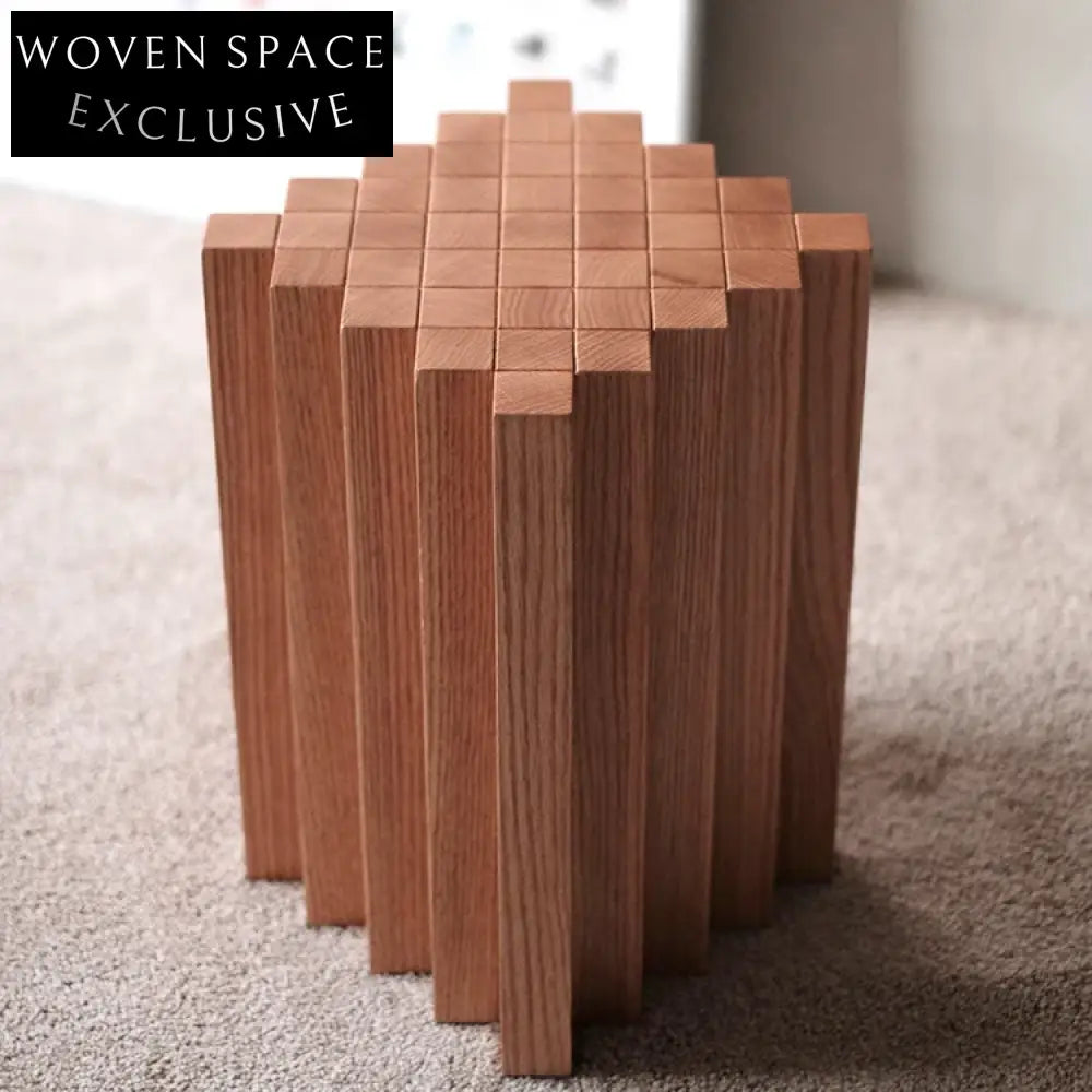 Modern Irregular Solid Wood Walnut Finish Coffee Table for Living Room