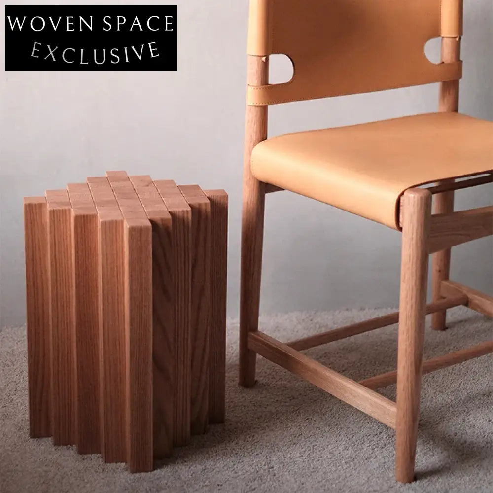 Modern Irregular Solid Wood Walnut Finish Coffee Table for Living Room