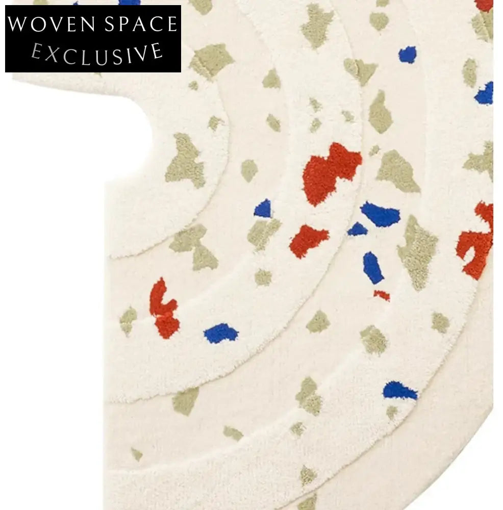 Modern Irregular Wave Point Area Rug for Teens & Kids Bedroom Living Room