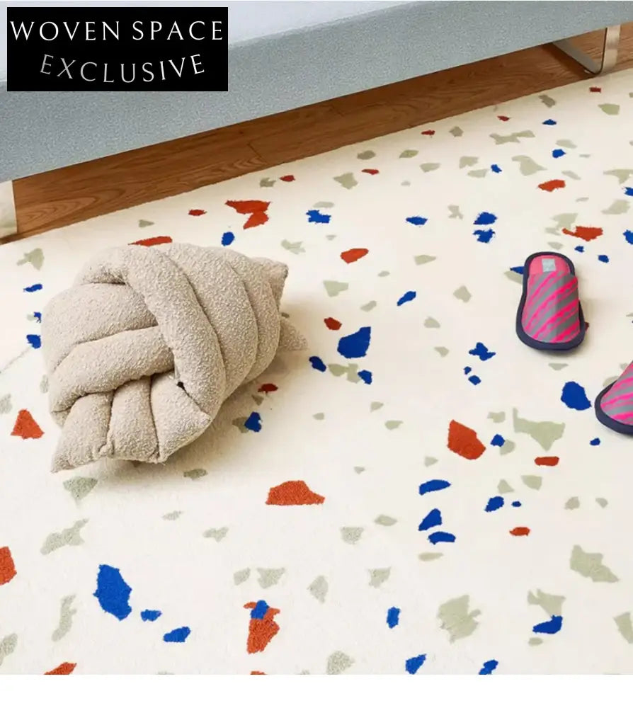 Modern Irregular Wave Point Area Rug for Teens & Kids Bedroom Living Room