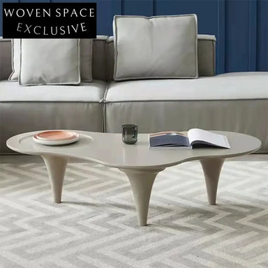 Modern Irregular White Plywood Living Room Wooden Coffee Tea Table