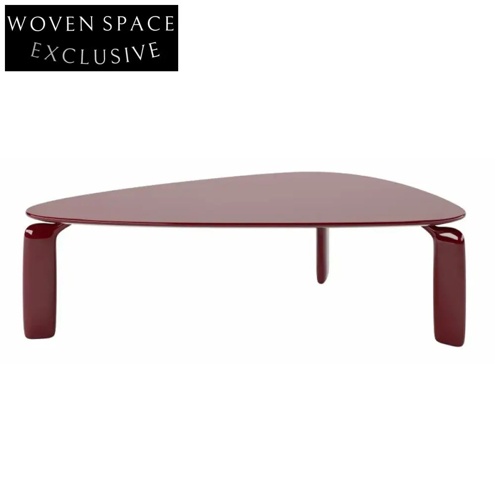 Modern Irregular White Wood Designer Triangle Dining Table