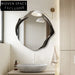 Modern Irregular Wooden Frame Wall Mirror for Living Room & Vanity