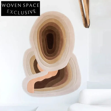 Modern Irregular Wool Blend Area Rug