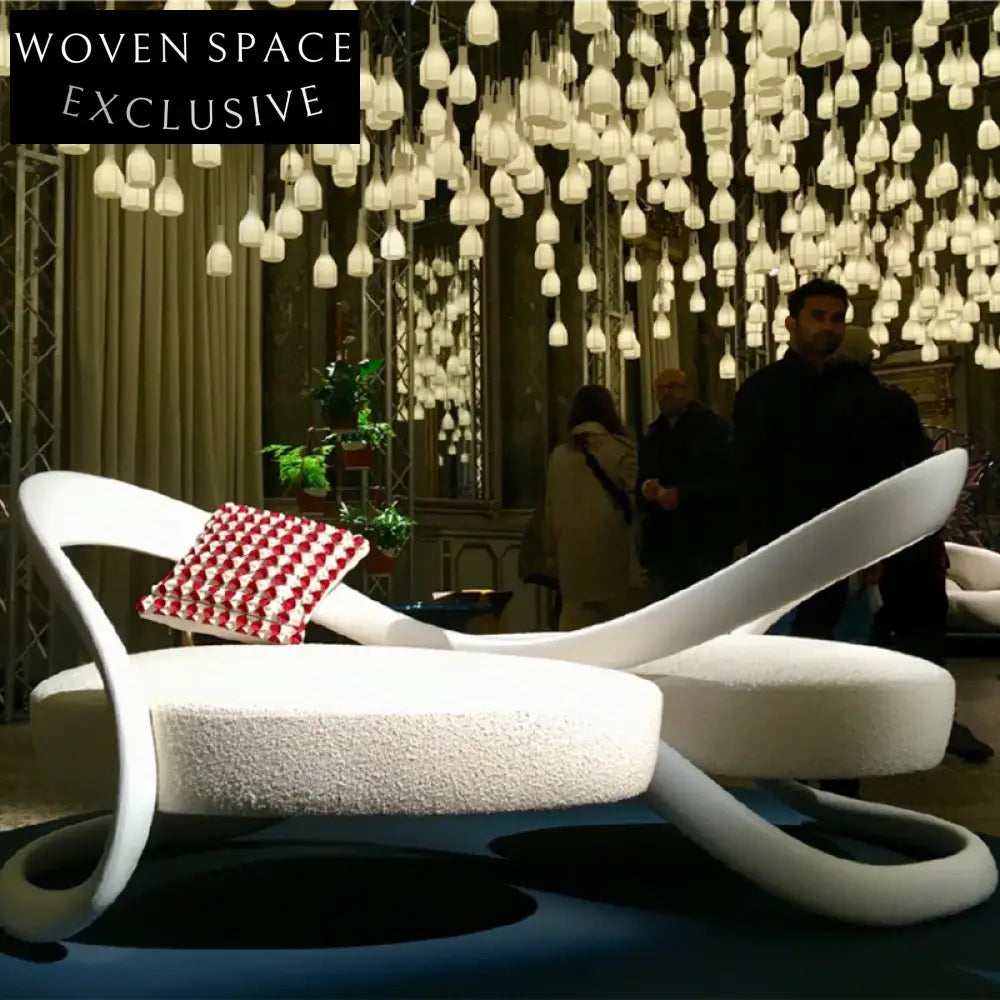 Modern Italian Boucle Fabric Low Arm Accent Sofa for Living Room