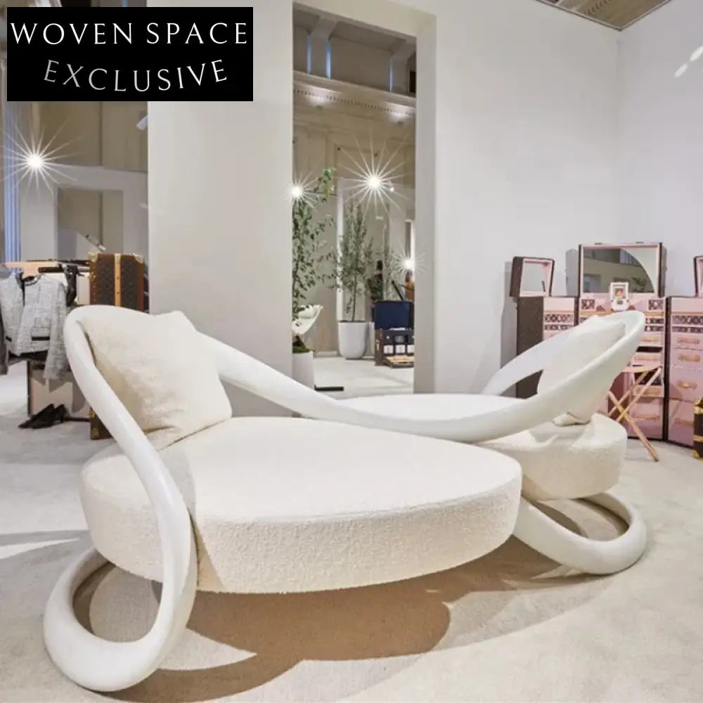 Modern Italian Boucle Fabric Low Arm Accent Sofa for Living Room