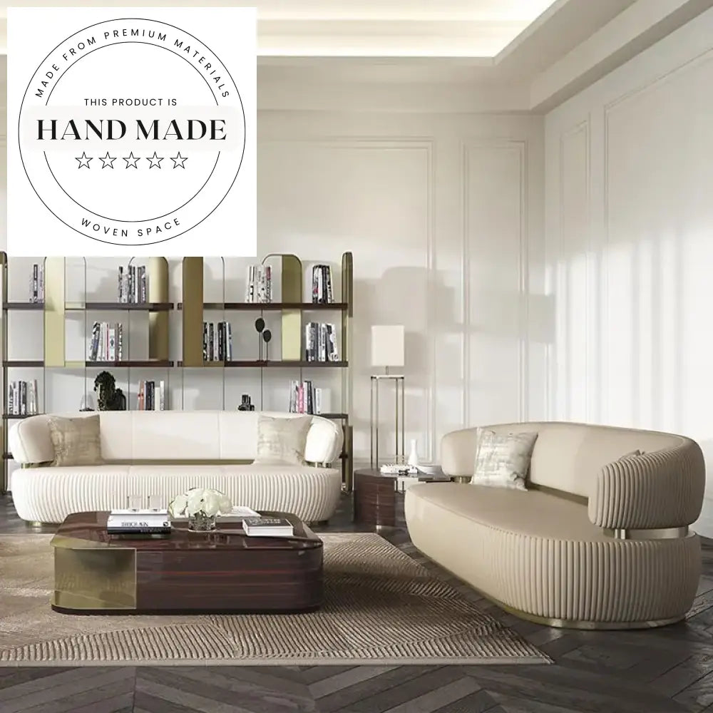 Modern Italian Custom Fabric Upholstered Sectional Living Room Sofa