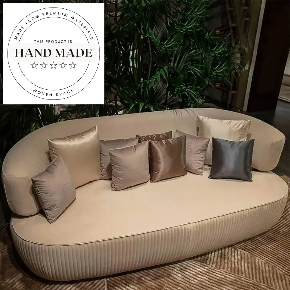 Modern Italian Custom Fabric Upholstered Sectional Living Room Sofa