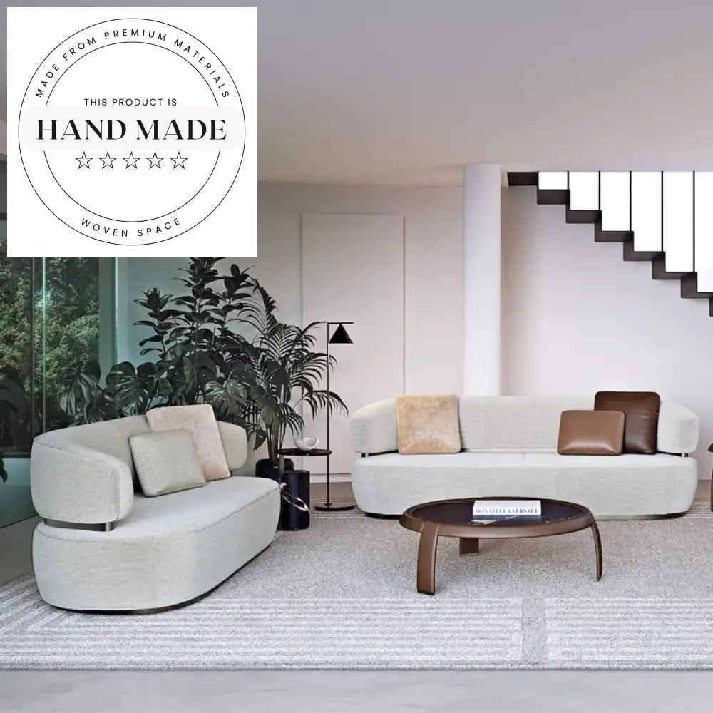 Modern Italian Custom Fabric Upholstered Sectional Living Room Sofa