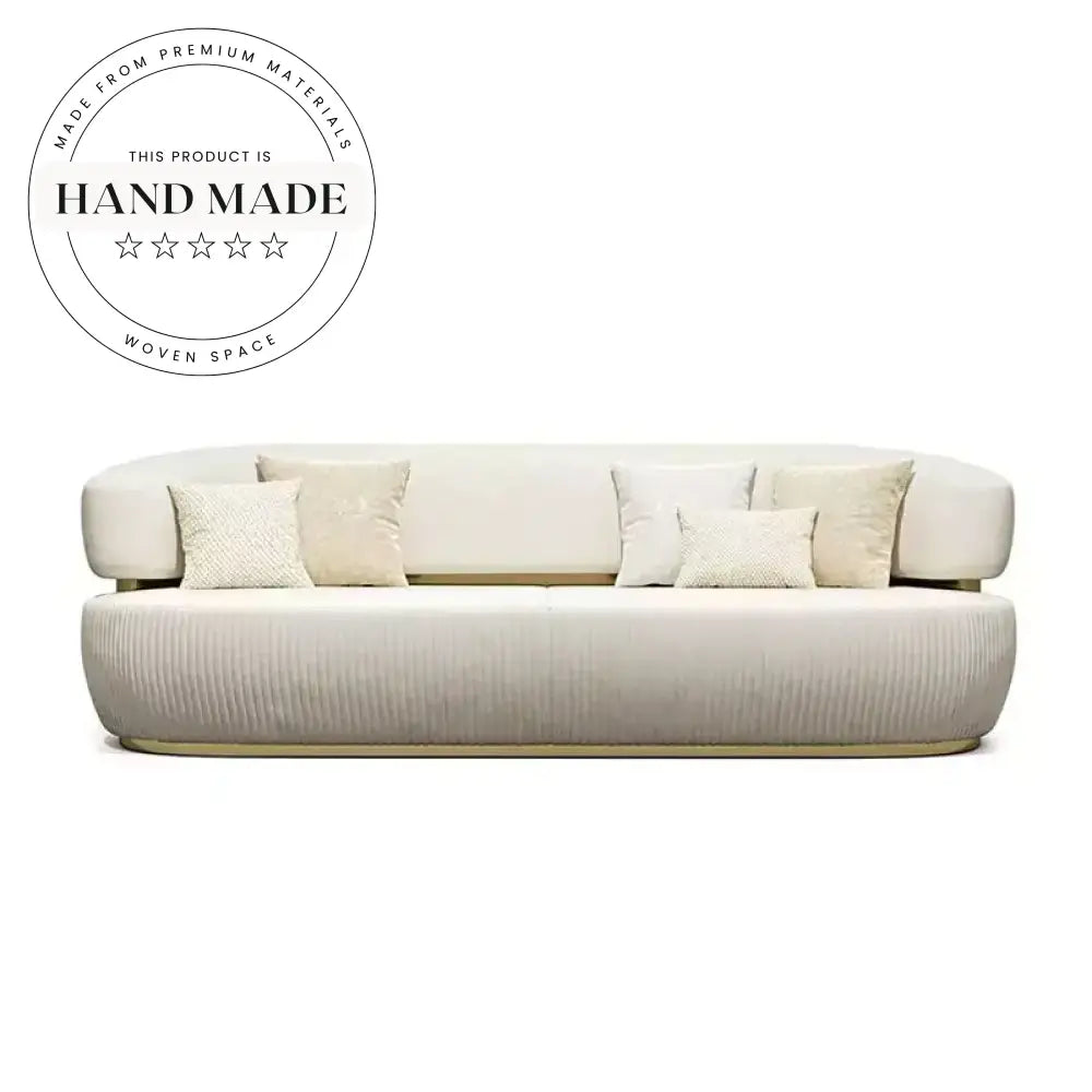 Modern Italian Custom Fabric Upholstered Sectional Living Room Sofa