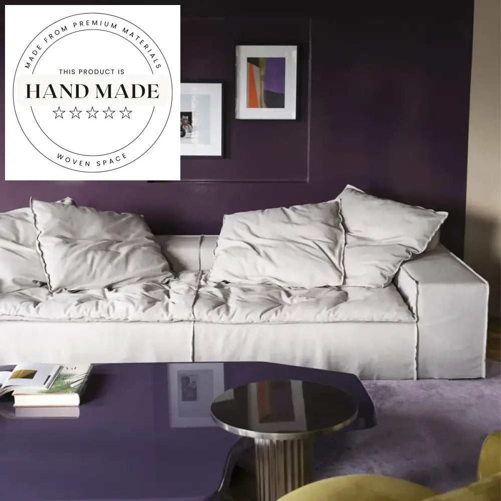 Modern Italian Design Down Fabric 3 Seater Chesterfield Sectional Sofa