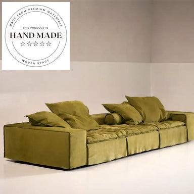 Modern Italian Design Down Fabric 3 Seater Chesterfield Sectional Sofa