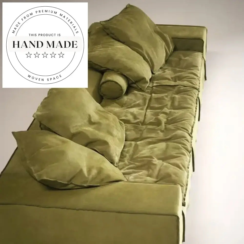 Modern Italian Design Down Fabric 3 Seater Chesterfield Sectional Sofa