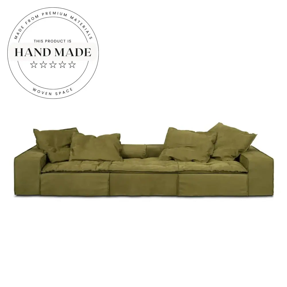 Modern Italian Design Down Fabric 3 Seater Chesterfield Sectional Sofa