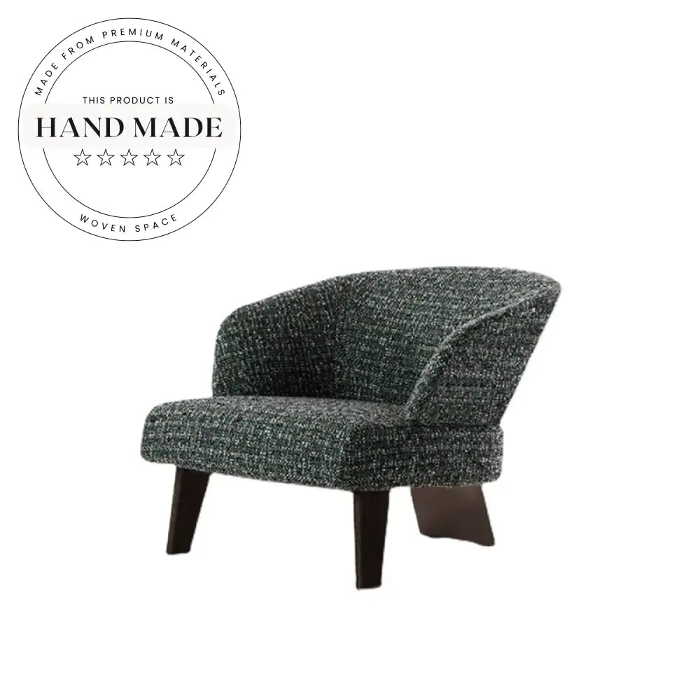 Modern Italian Design Solid Wood Upholstered Accent Chair