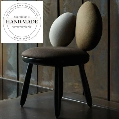 Modern Italian Design Upholstered Fabric Solid Wood Frame Dining Chair