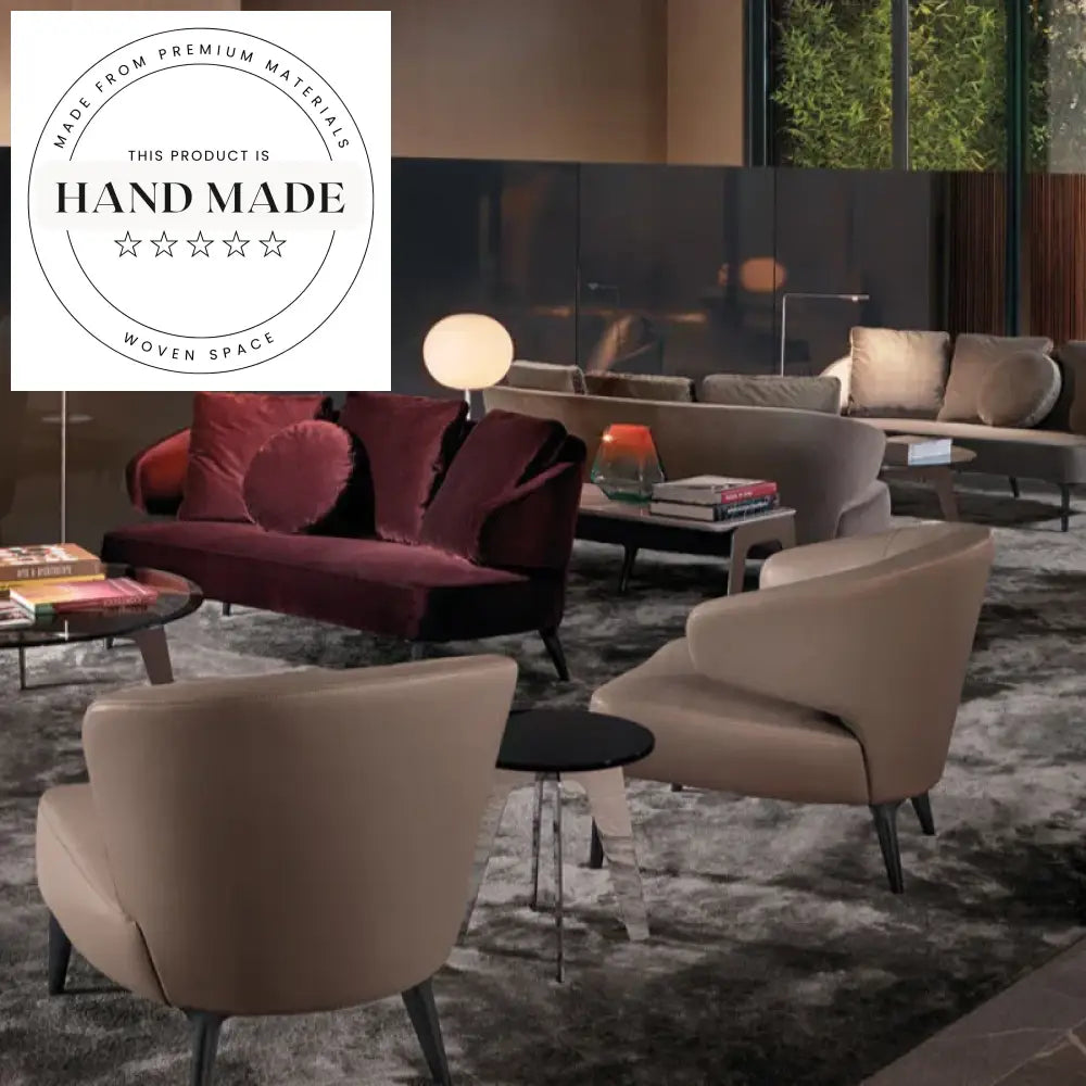 Modern Italian Fabric Recliner Lounge Chair - Living Room Leisure Armchair