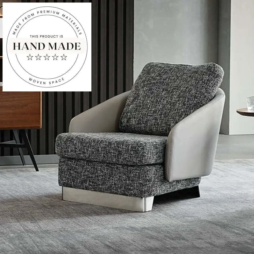 Modern Italian Fabric Recliner Lounge Chair Luxury Living Room Bedroom Armchair