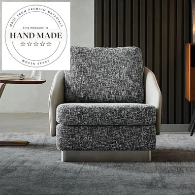 Modern Italian Fabric Recliner Lounge Chair Luxury Living Room Bedroom Armchair