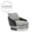 Modern Italian Fabric Recliner Lounge Chair Luxury Living Room Bedroom Armchair