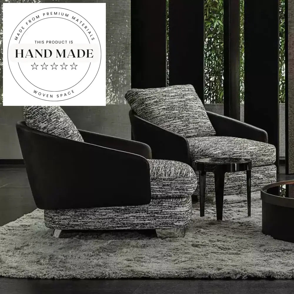 Modern Italian Fabric Recliner Lounge Chair Luxury Living Room Bedroom Armchair