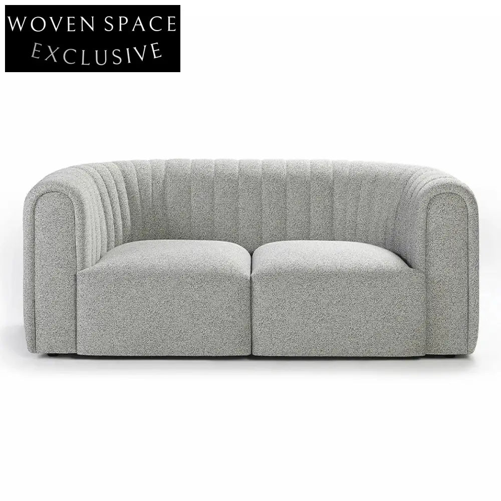Modern Italian Fabric Sofa Set - Solid Wood Frame for Home & Office