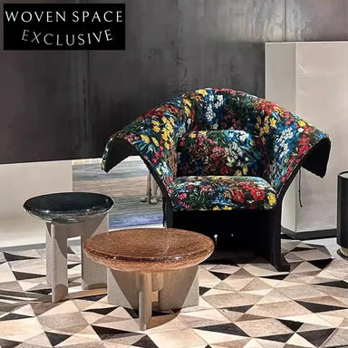 Modern Italian Fiberglass Resin Round Accent Coffee Table