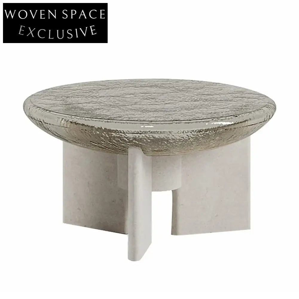 Modern Italian Fiberglass Resin Round Accent Coffee Table