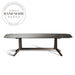 Modern Italian Glass Top Solid Wood 6 Seater Dining Table