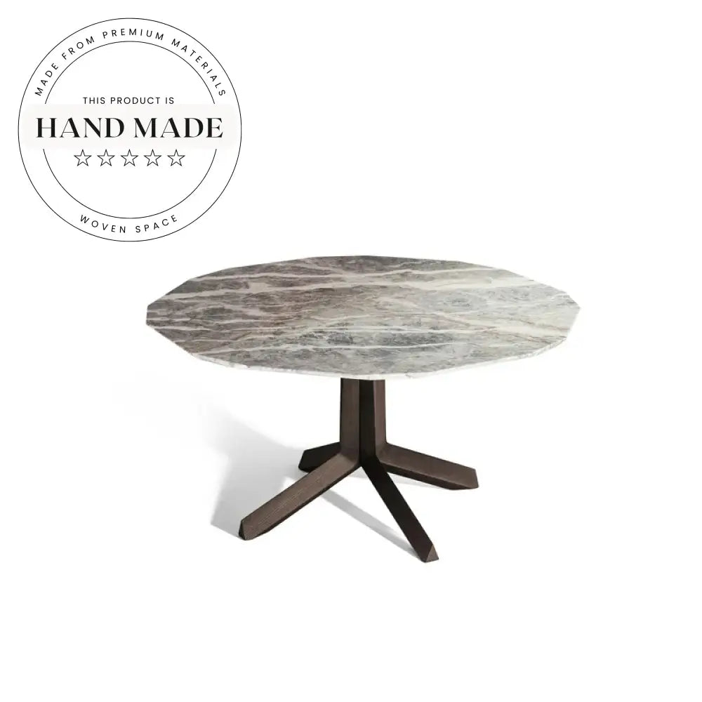 Modern Italian Glass Top Solid Wood 6 Seater Dining Table