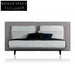 Modern Italian King Queen Size Leather Bed Frame Plush Fabric Headboard Soft Bed