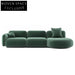 Modern Italian L-Shaped Sectional Sofa, Solid Wood Frame, Velvet Fabric Couch