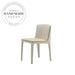 Modern Italian Leather Dining Chair with Metal Legs - Upholstered Side Chair