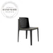Modern Italian Leather Dining Chair with Metal Legs - Upholstered Side Chair